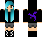 teen blue-haired girl