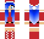 blue hair santa girl