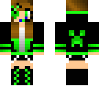 happy green creeper gal