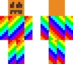 rainbow illusion with pumpkin head