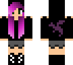 teen pink-haired girl