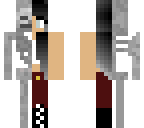 Half Skeleton Girl Minecraft Skins