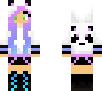 panda girl flashing green eyes