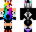 Rainbow Dragon Girl | Minecraft Skin
