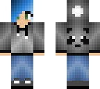 blue hair panda