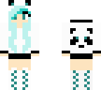 blue panda girl