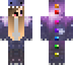 rainbow galaxy dino girl