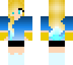 blue and gold gamer girl