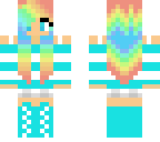 blue rainbow girl