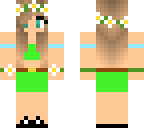 cute green flower girl