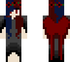 edited fallen angel blue red hair