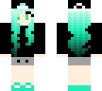 mint haired ombre tomboy