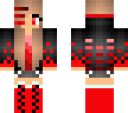 bloody girl with red dye in hair