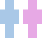 blue and pink