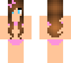 brown hair pool party girl