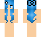 blue hair girl skin base