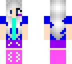 white hair headphones girl