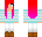 winter red to pink ombre skin