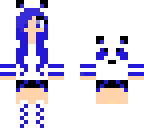 blue panda woman