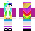 funky rainbow girl