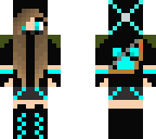 masked neon blue girl skin