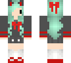 chibi red school girl