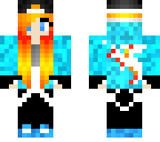 flame blue girl
