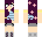 purple haired hipster girl