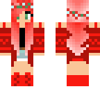 red flower girl