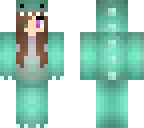 two-toned dinosaur girl