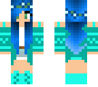 blue flower girl