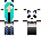 blue panda girl