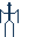 blue skeleton without head