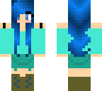 cute girl with blue hair