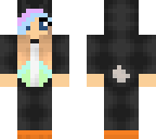 cute rainbow hair penguin girl