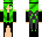 green hair dark angle