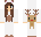 reindeer girl-christmas pj's
