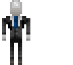 slender with blue tie