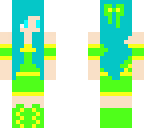 yellow green and blue girl