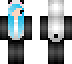 blue hair panda