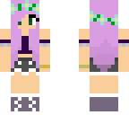 cute girl with purple hair skin
