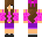herobrine girl skin girly colours