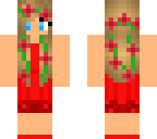 red flower girl