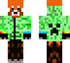 red panda with a creeper hoodie