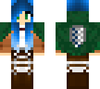 aot blue haired girl