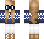 navy blue sweater girl with glasses