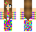 rainbow crazy prom girl