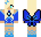 blue butterfly girl