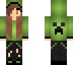 girl in a creeper hoodie