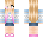 girl with pink tips